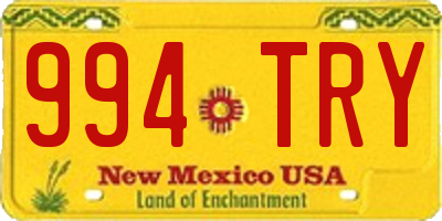 NM license plate 994TRY
