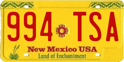 NM license plate 994TSA