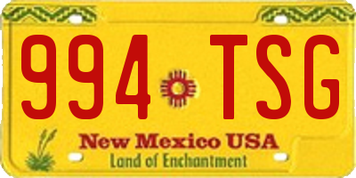 NM license plate 994TSG