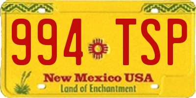 NM license plate 994TSP
