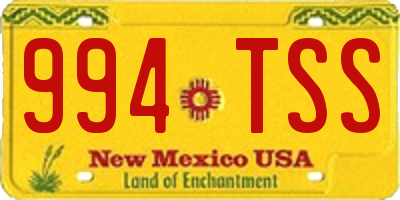 NM license plate 994TSS