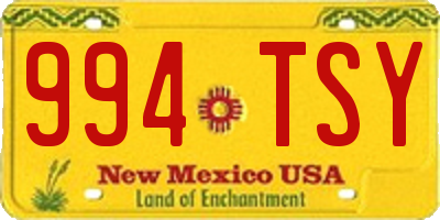 NM license plate 994TSY