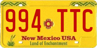 NM license plate 994TTC