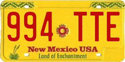 NM license plate 994TTE