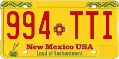 NM license plate 994TTI