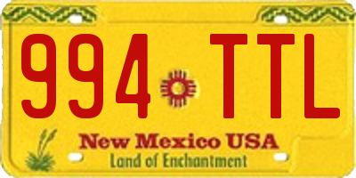 NM license plate 994TTL