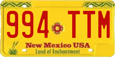 NM license plate 994TTM