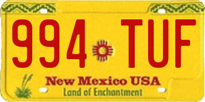 NM license plate 994TUF