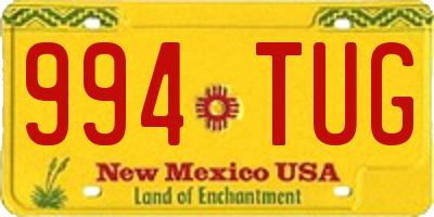 NM license plate 994TUG
