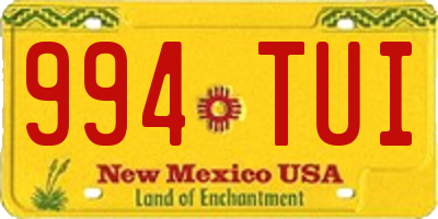 NM license plate 994TUI