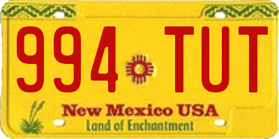NM license plate 994TUT