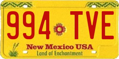 NM license plate 994TVE