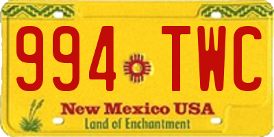 NM license plate 994TWC