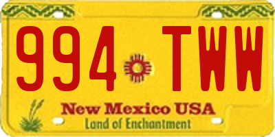 NM license plate 994TWW