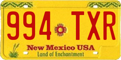 NM license plate 994TXR