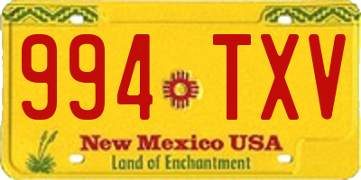 NM license plate 994TXV