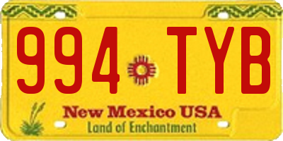 NM license plate 994TYB