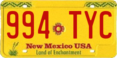 NM license plate 994TYC