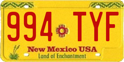 NM license plate 994TYF
