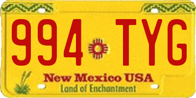 NM license plate 994TYG