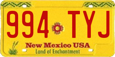 NM license plate 994TYJ
