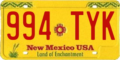 NM license plate 994TYK