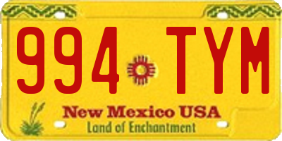 NM license plate 994TYM