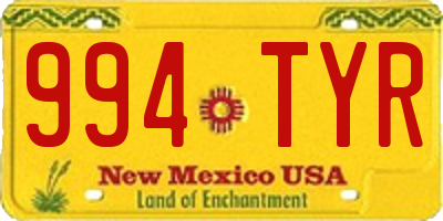 NM license plate 994TYR