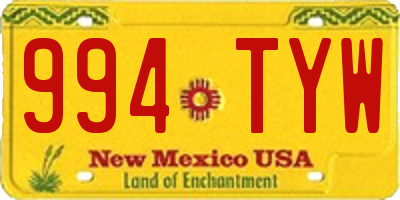 NM license plate 994TYW