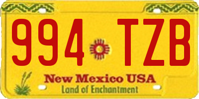 NM license plate 994TZB