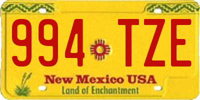 NM license plate 994TZE