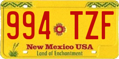 NM license plate 994TZF