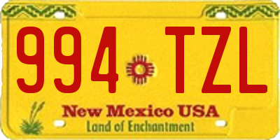 NM license plate 994TZL