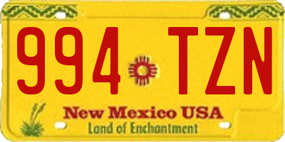 NM license plate 994TZN