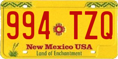 NM license plate 994TZQ