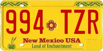 NM license plate 994TZR