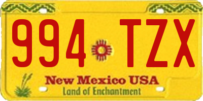 NM license plate 994TZX