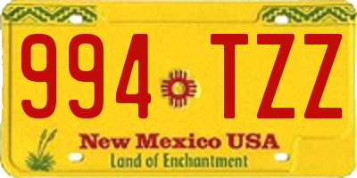 NM license plate 994TZZ