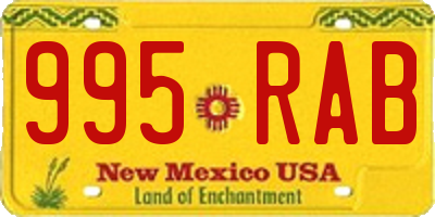 NM license plate 995RAB