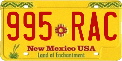 NM license plate 995RAC