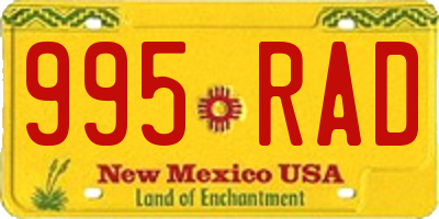 NM license plate 995RAD