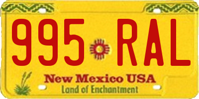 NM license plate 995RAL