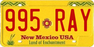 NM license plate 995RAY