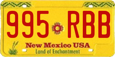 NM license plate 995RBB