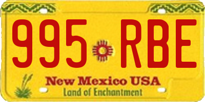 NM license plate 995RBE