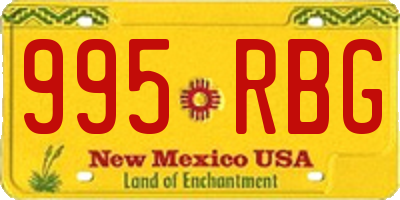NM license plate 995RBG