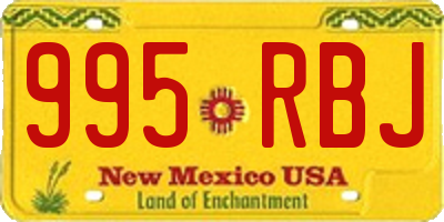NM license plate 995RBJ