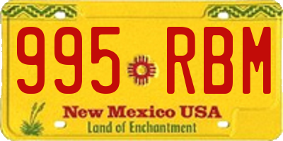 NM license plate 995RBM