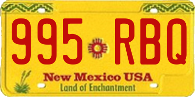 NM license plate 995RBQ