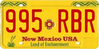 NM license plate 995RBR